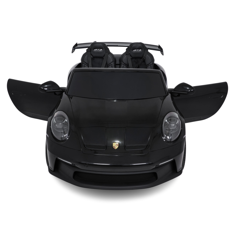 Dvivietis elektromobilis Porsche 911 GT3, Black-Elektromobiliai vaikams, Mašinos-e-vaikas