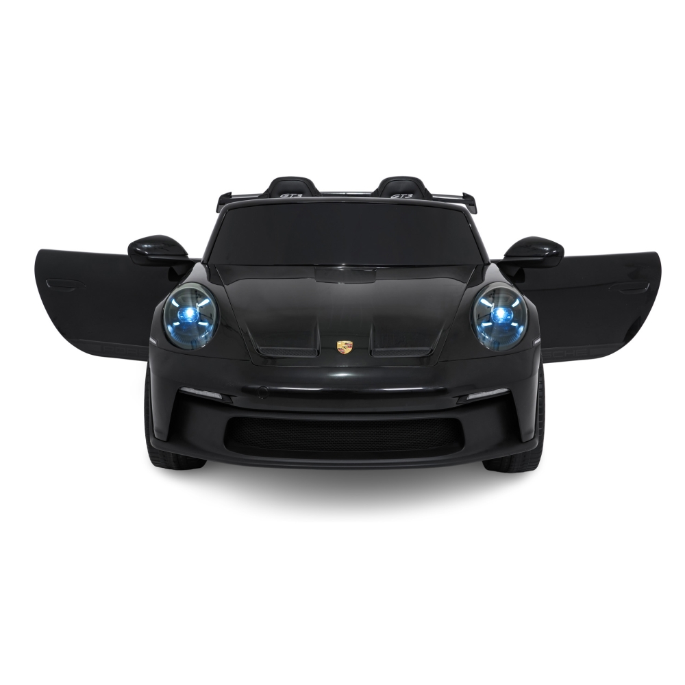 Dvivietis elektromobilis Porsche 911 GT3, Black-Elektromobiliai vaikams, Mašinos-e-vaikas