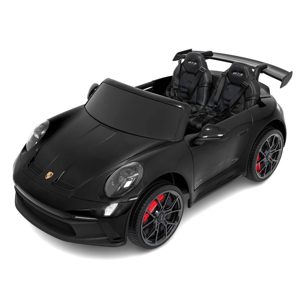 Dvivietis elektromobilis Porsche 911 GT3 MP4, Black-Elektromobiliai vaikams, Mašinos-e-vaikas