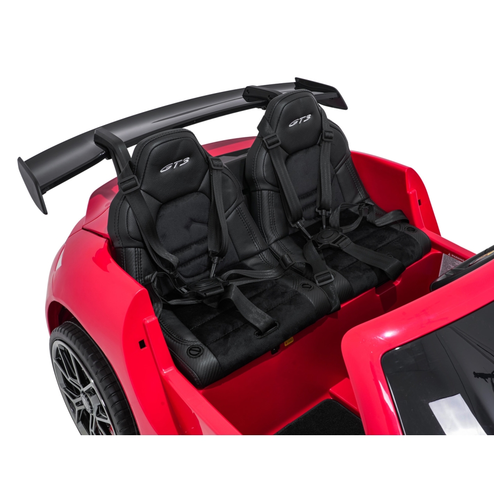 Dvivietis elektromobilis Porsche 911 GT3 MP4, Red-Elektromobiliai vaikams, Mašinos-e-vaikas