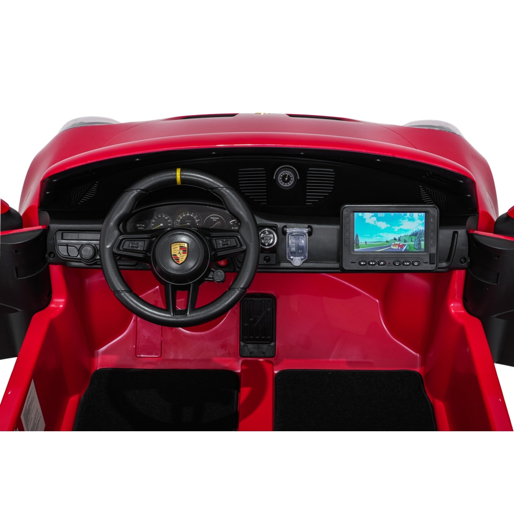 Dvivietis elektromobilis Porsche 911 GT3 MP4, Red-Elektromobiliai vaikams, Mašinos-e-vaikas