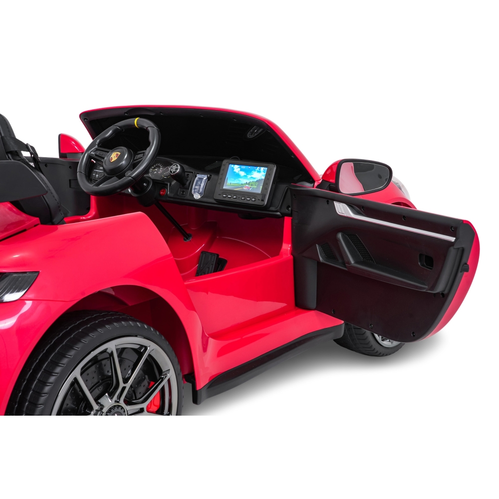 Dvivietis elektromobilis Porsche 911 GT3 MP4, Red-Elektromobiliai vaikams, Mašinos-e-vaikas