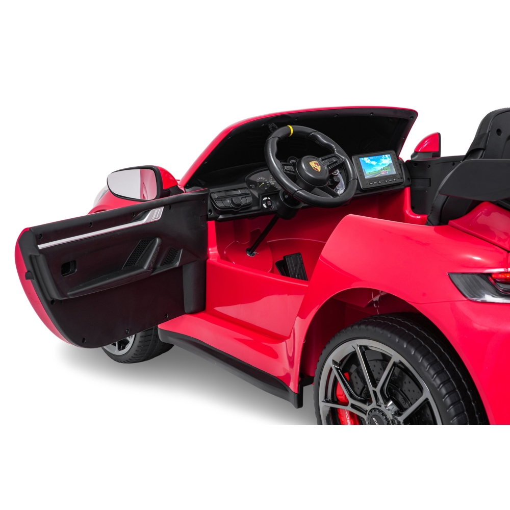 Dvivietis elektromobilis Porsche 911 GT3 MP4, Red-Elektromobiliai vaikams, Mašinos-e-vaikas