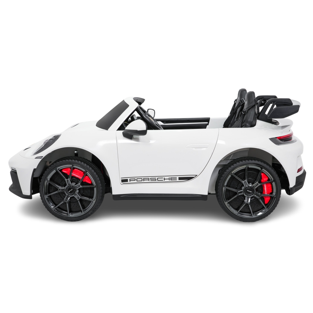 Dvivietis elektromobilis Porsche 911 GT3 MP4, White-Elektromobiliai vaikams, Mašinos-e-vaikas