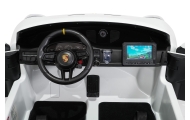 Dvivietis elektromobilis Porsche 911 GT3 MP4, White-Elektromobiliai vaikams, Mašinos-e-vaikas