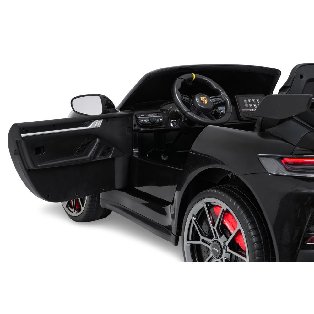 Dvivietis elektromobilis Porsche 911 GT3 STRONG, Black-Elektromobiliai vaikams, Mašinos-e-vaikas
