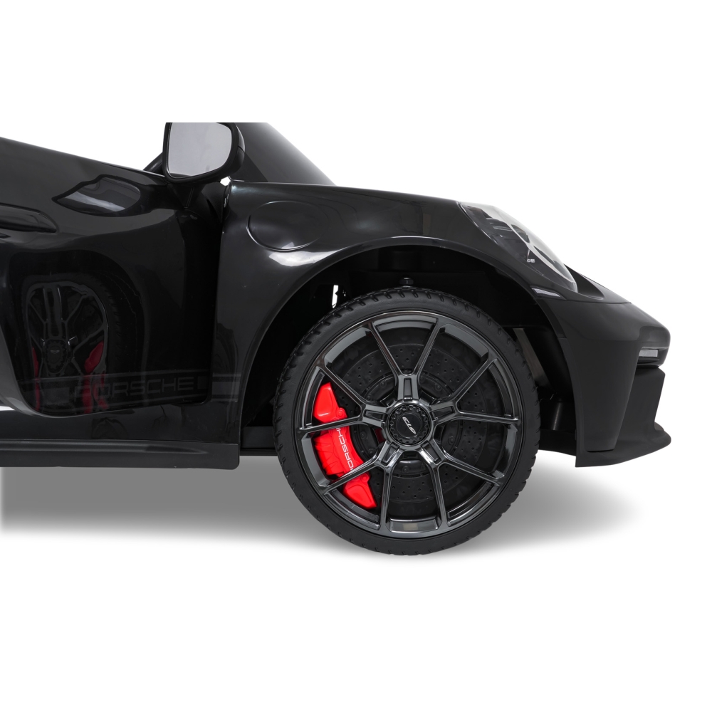 Dvivietis elektromobilis Porsche 911 GT3 STRONG, Black-Elektromobiliai vaikams, Mašinos-e-vaikas