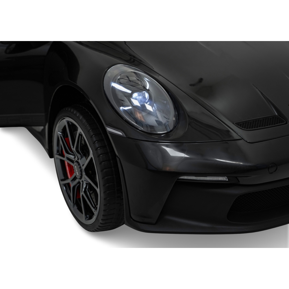 Dvivietis elektromobilis Porsche 911 GT3 STRONG, Black-Elektromobiliai vaikams, Mašinos-e-vaikas