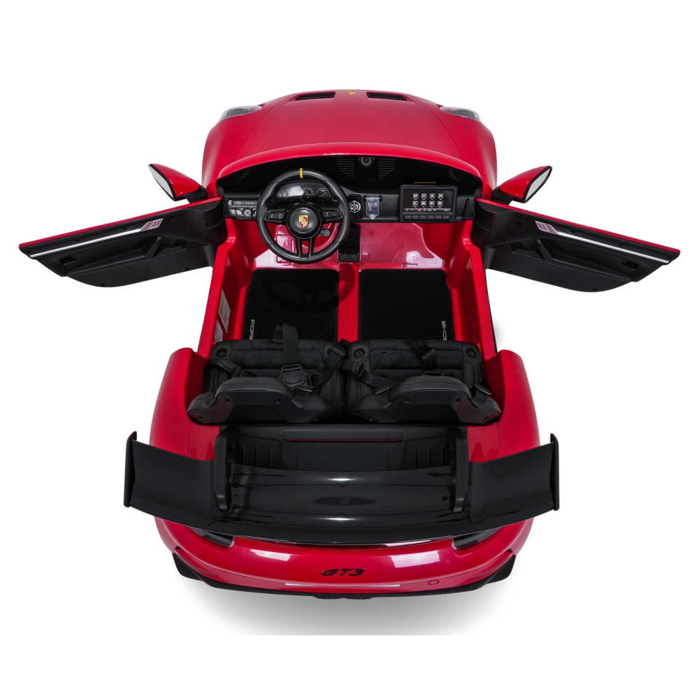 Dvivietis elektromobilis Porsche 911 GT3 STRONG, Red-Elektromobiliai vaikams, Mašinos-e-vaikas