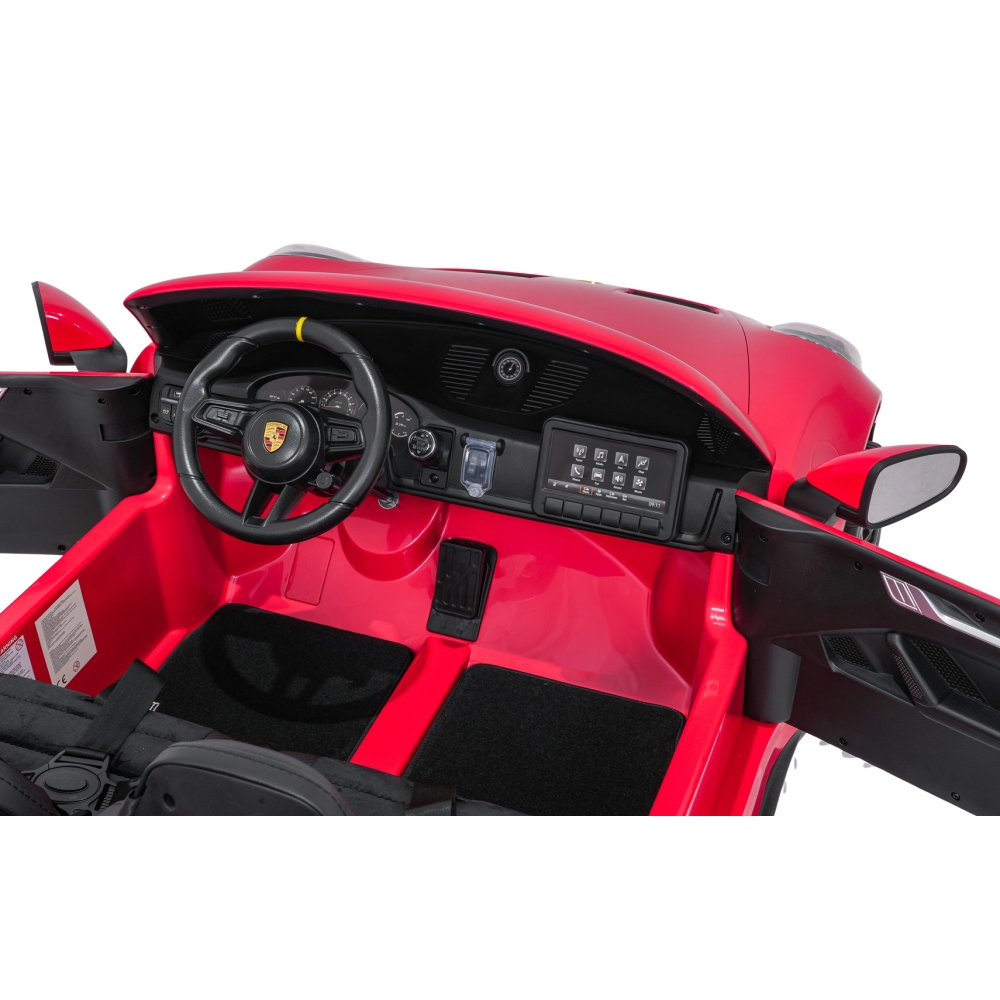 Dvivietis elektromobilis Porsche 911 GT3 STRONG, Red-Elektromobiliai vaikams, Mašinos-e-vaikas