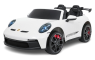 Dvivietis elektromobilis Porsche 911 GT3 STRONG, White-Elektromobiliai vaikams, Mašinos-e-vaikas