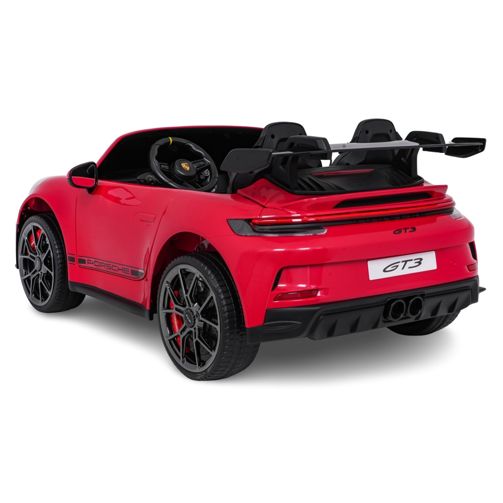 Dvivietis elektromobilis Porsche 911 GT3 STRONG MP4, Red-Elektromobiliai vaikams, Mašinos-e-vaikas