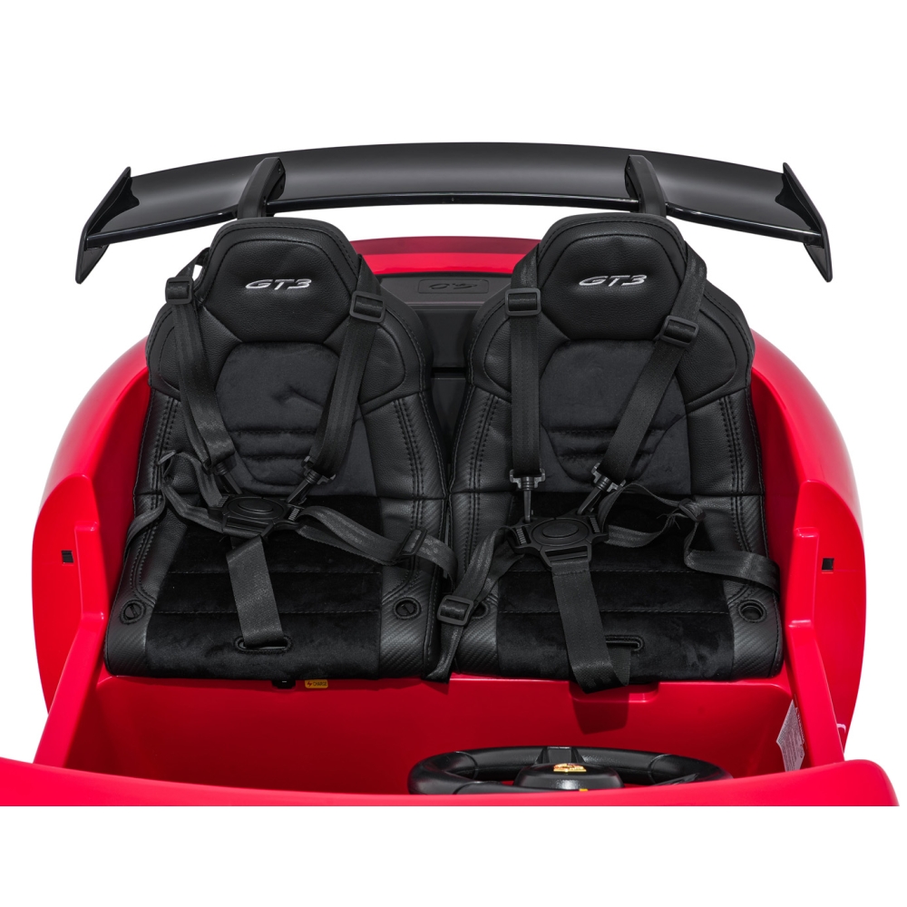 Dvivietis elektromobilis Porsche 911 GT3 STRONG MP4, Red-Elektromobiliai vaikams, Mašinos-e-vaikas