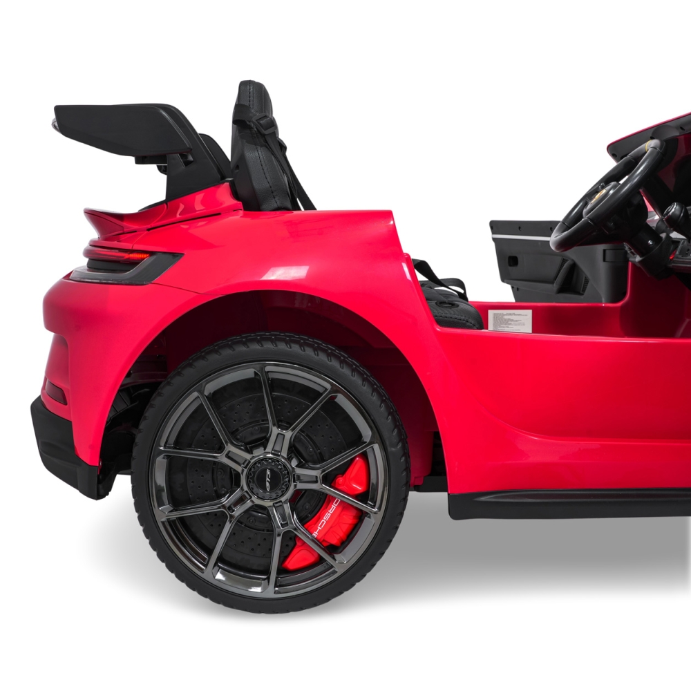 Dvivietis elektromobilis Porsche 911 GT3 STRONG MP4, Red-Elektromobiliai vaikams, Mašinos-e-vaikas