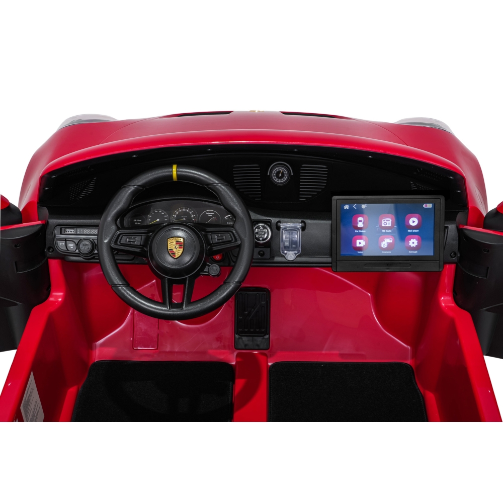 Dvivietis elektromobilis Porsche 911 GT3 STRONG MP4, Red-Elektromobiliai vaikams, Mašinos-e-vaikas