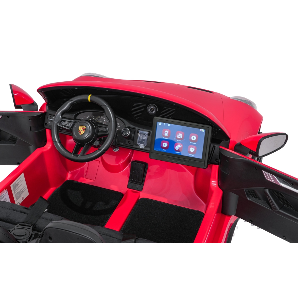 Dvivietis elektromobilis Porsche 911 GT3 STRONG MP4, Red-Elektromobiliai vaikams, Mašinos-e-vaikas