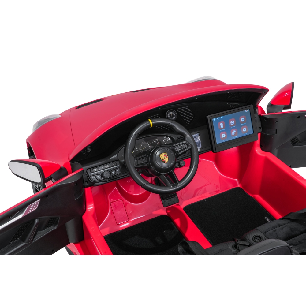 Dvivietis elektromobilis Porsche 911 GT3 STRONG MP4, Red-Elektromobiliai vaikams, Mašinos-e-vaikas