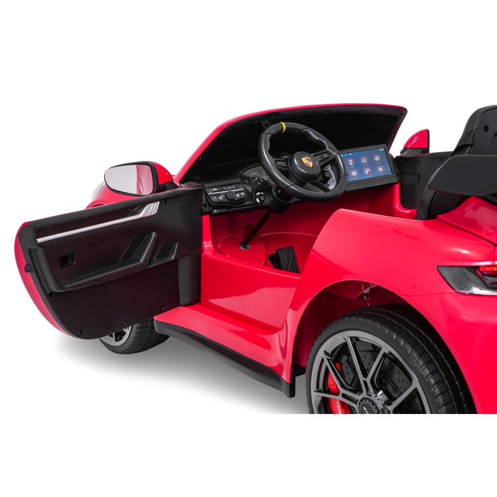 Dvivietis elektromobilis Porsche 911 GT3 STRONG MP4, Red-Elektromobiliai vaikams, Mašinos-e-vaikas
