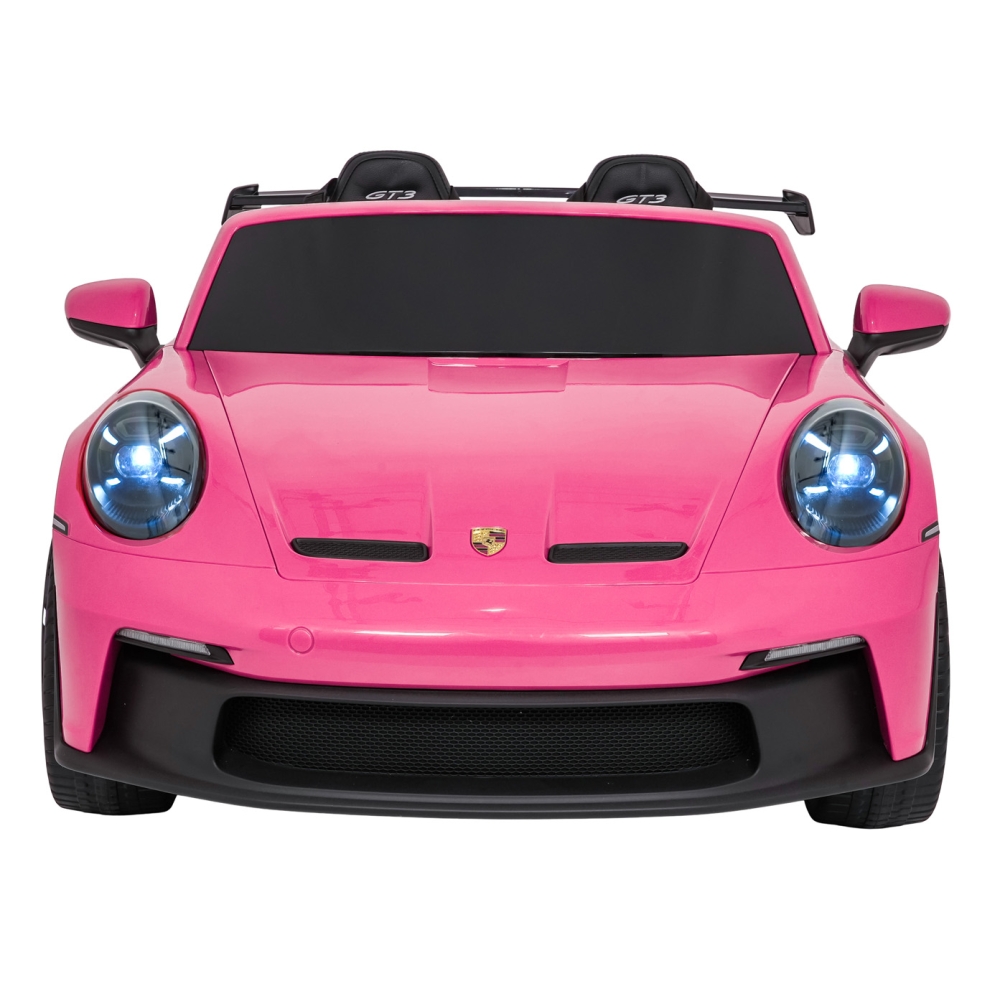 Dvivietis elektromobilis Porsche 911 GT3 STRONG MP4, Pink-Elektromobiliai vaikams, Mašinos-e-vaikas