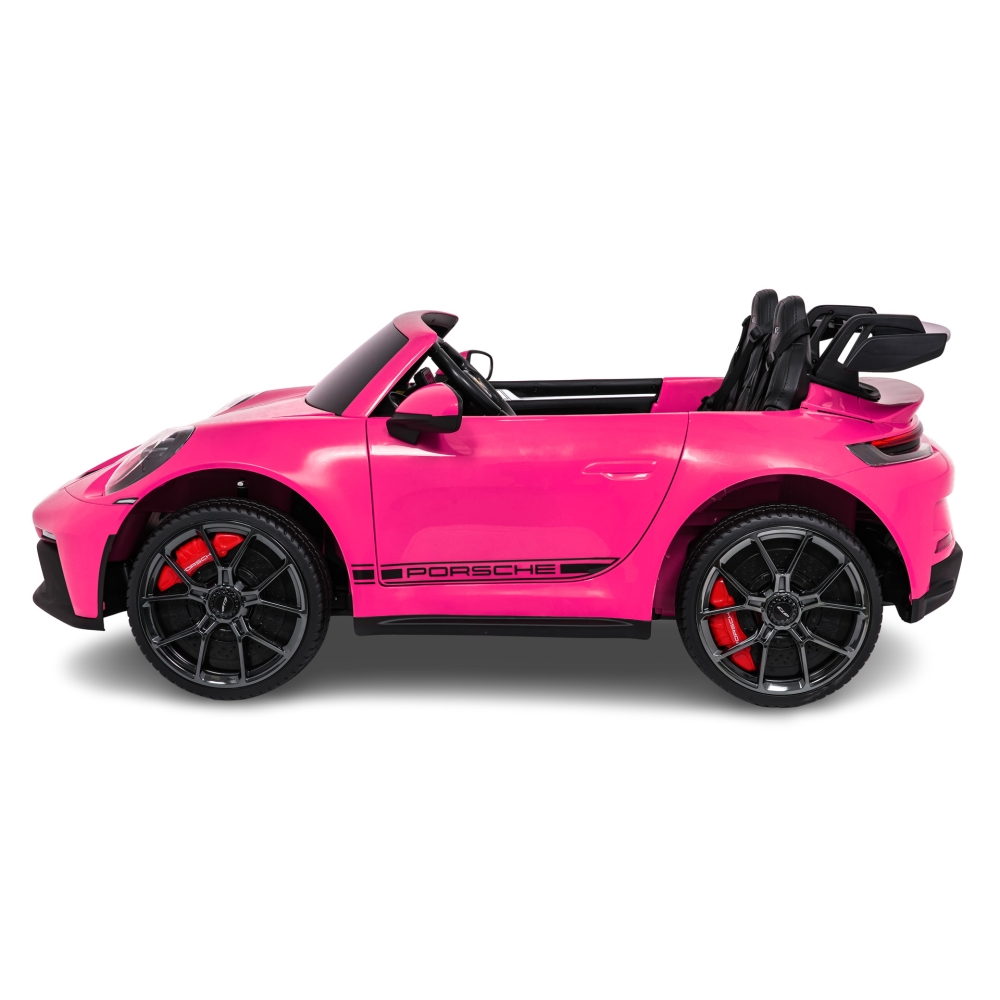 Dvivietis elektromobilis Porsche 911 GT3 STRONG MP4, Pink-Elektromobiliai vaikams, Mašinos-e-vaikas