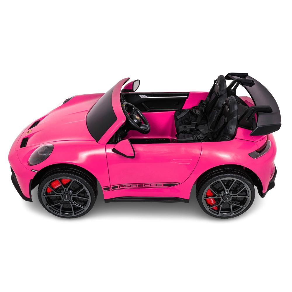 Dvivietis elektromobilis Porsche 911 GT3 STRONG MP4, Pink-Elektromobiliai vaikams, Mašinos-e-vaikas