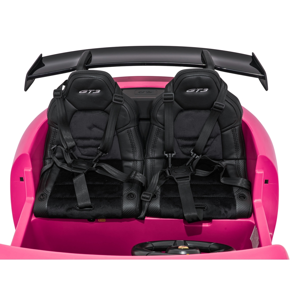 Dvivietis elektromobilis Porsche 911 GT3 STRONG MP4, Pink-Elektromobiliai vaikams, Mašinos-e-vaikas