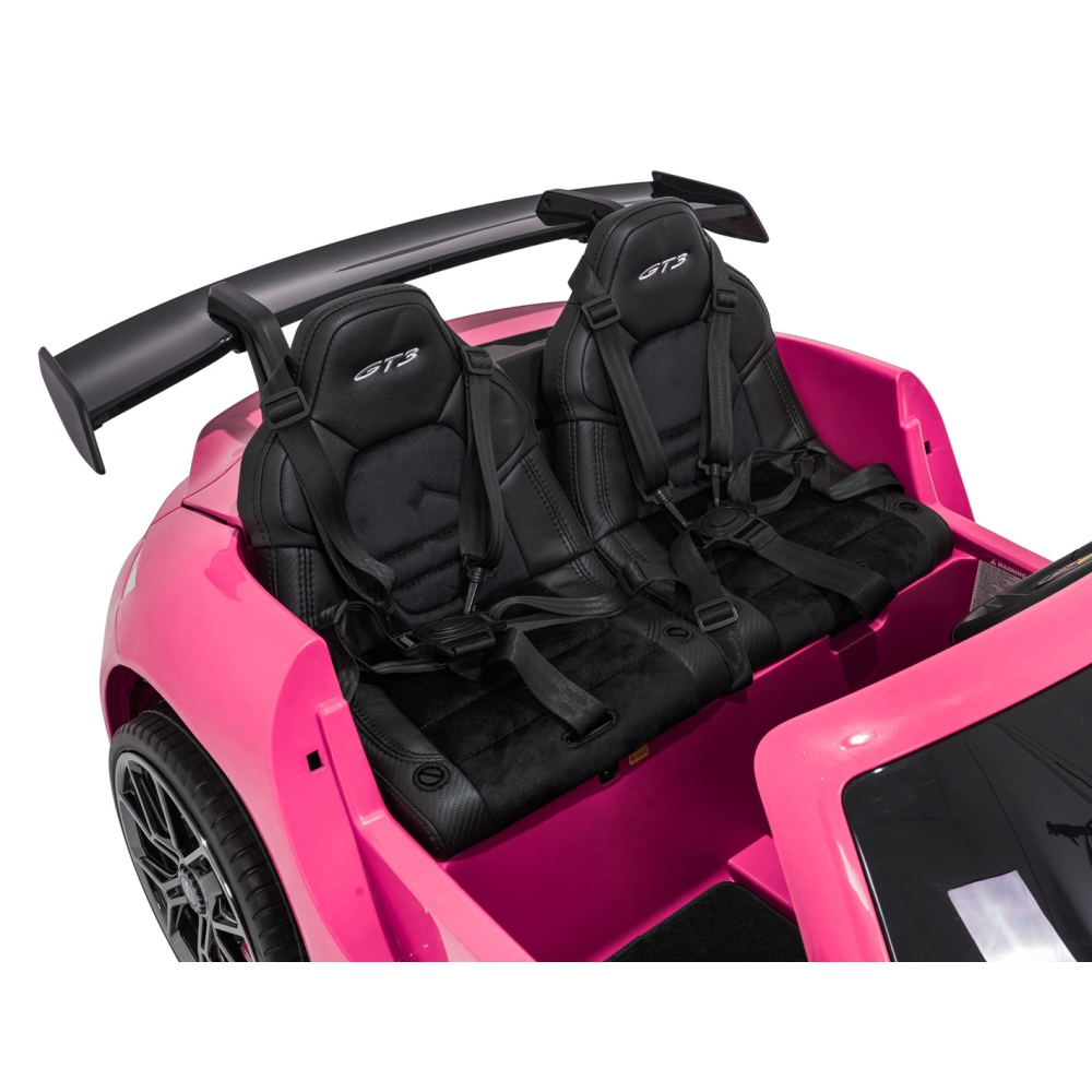 Dvivietis elektromobilis Porsche 911 GT3 STRONG MP4, Pink-Elektromobiliai vaikams, Mašinos-e-vaikas
