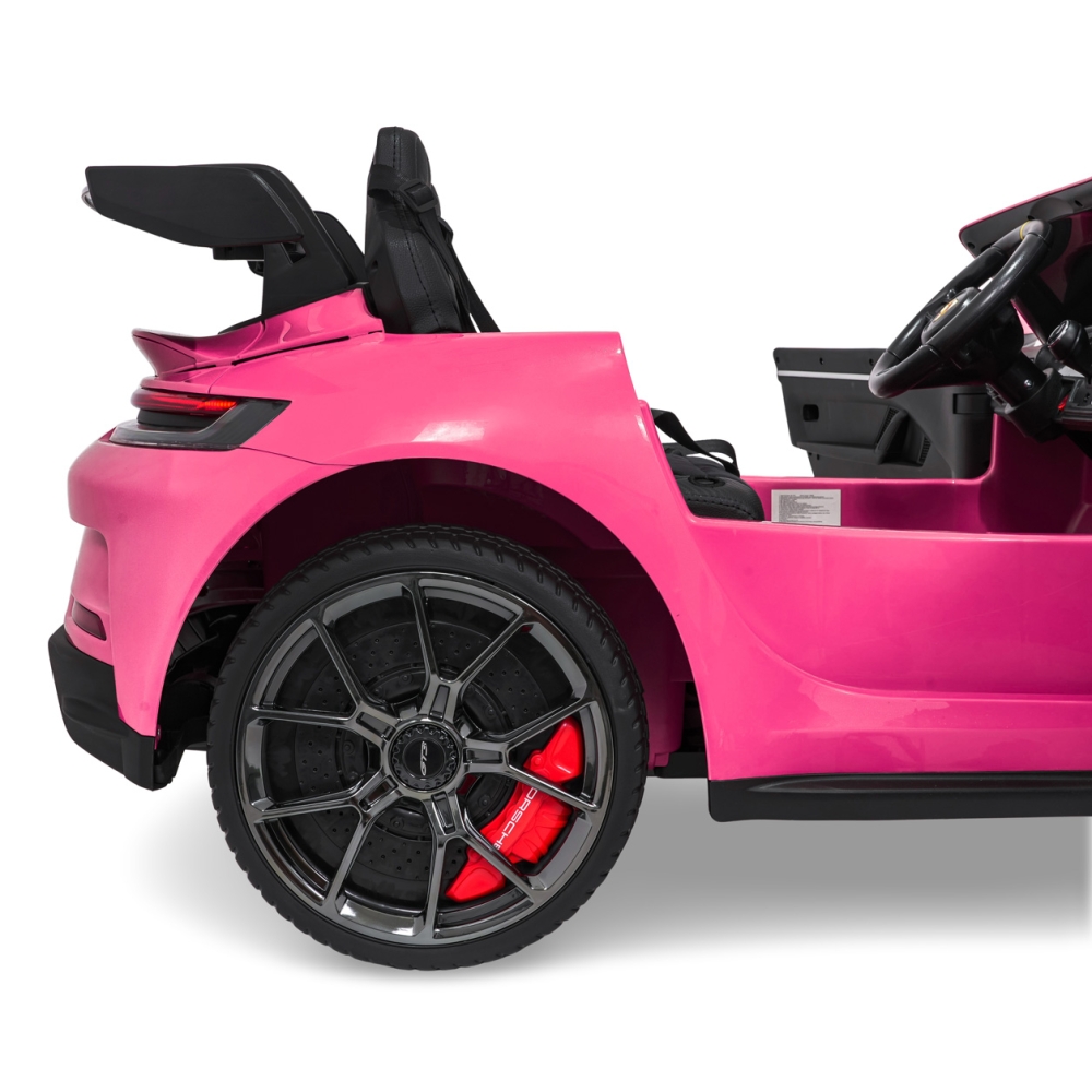 Dvivietis elektromobilis Porsche 911 GT3 STRONG MP4, Pink-Elektromobiliai vaikams, Mašinos-e-vaikas