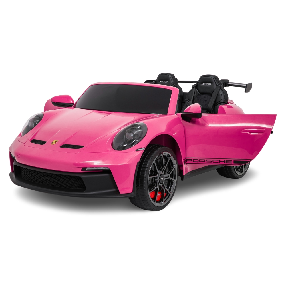 Dvivietis elektromobilis Porsche 911 GT3 STRONG MP4, Pink-Elektromobiliai vaikams, Mašinos-e-vaikas