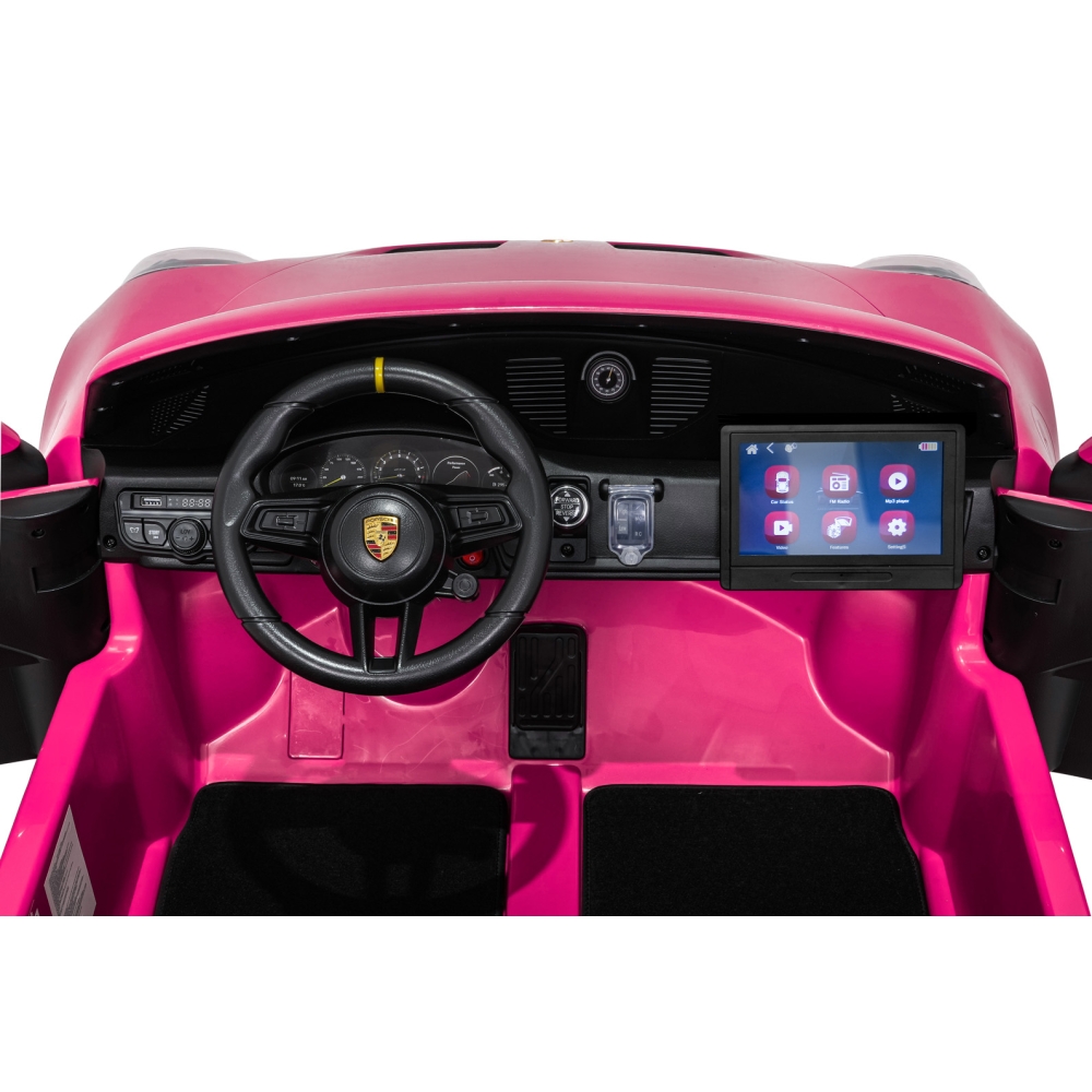 Dvivietis elektromobilis Porsche 911 GT3 STRONG MP4, Pink-Elektromobiliai vaikams, Mašinos-e-vaikas