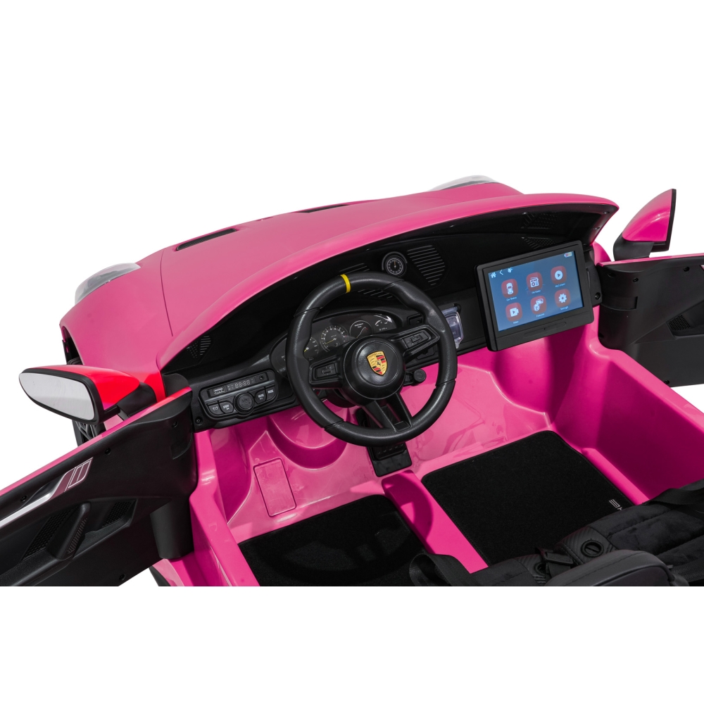 Dvivietis elektromobilis Porsche 911 GT3 STRONG MP4, Pink-Elektromobiliai vaikams, Mašinos-e-vaikas