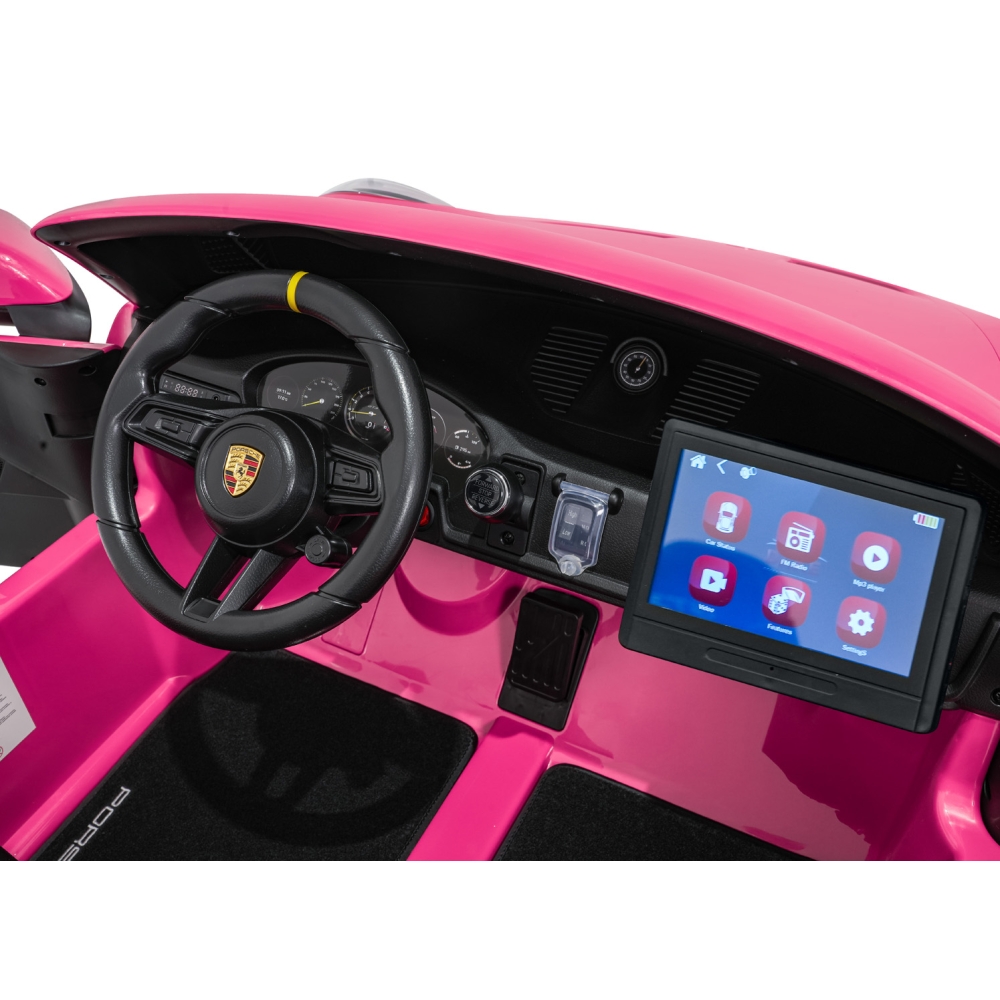 Dvivietis elektromobilis Porsche 911 GT3 STRONG MP4, Pink-Elektromobiliai vaikams, Mašinos-e-vaikas