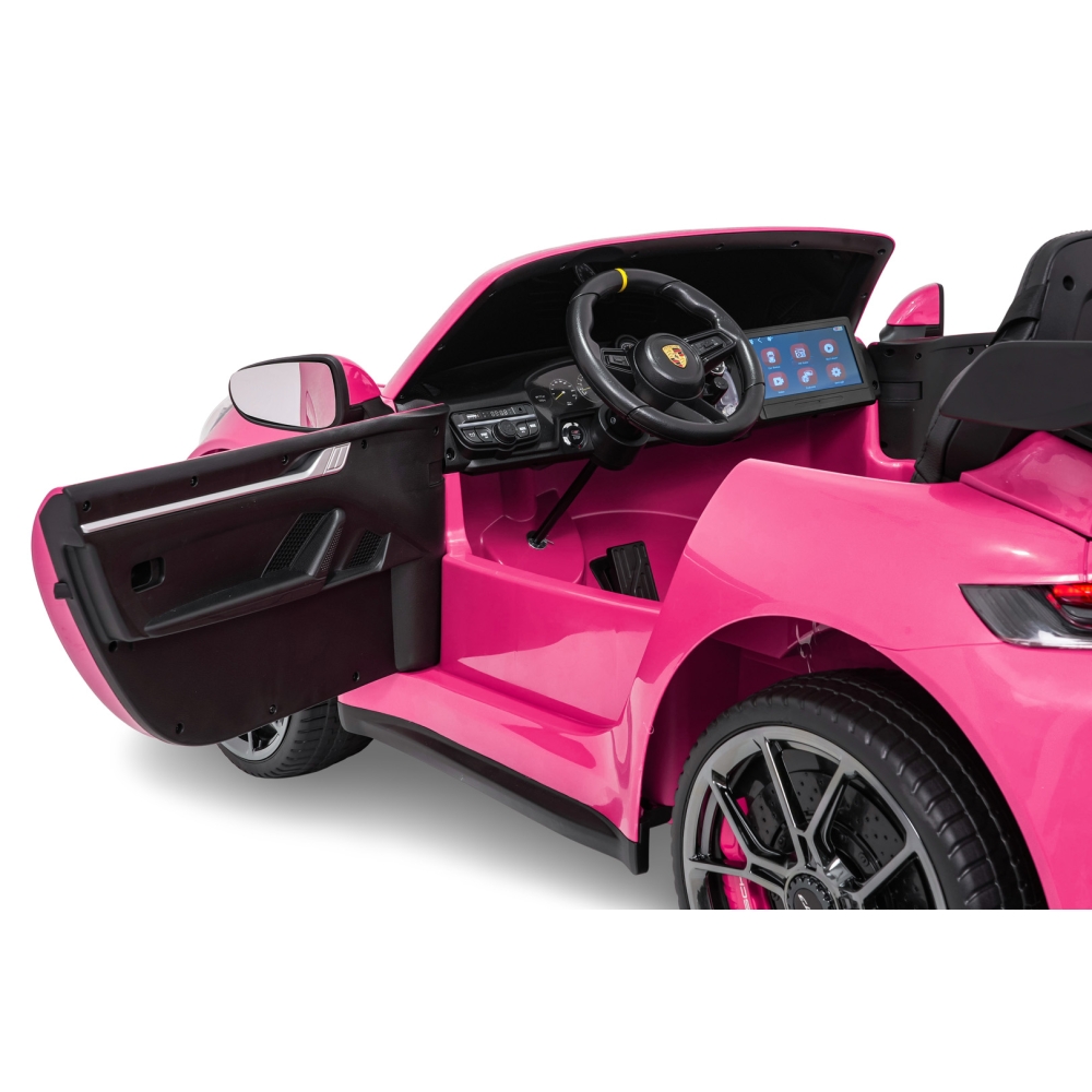 Dvivietis elektromobilis Porsche 911 GT3 STRONG MP4, Pink-Elektromobiliai vaikams, Mašinos-e-vaikas