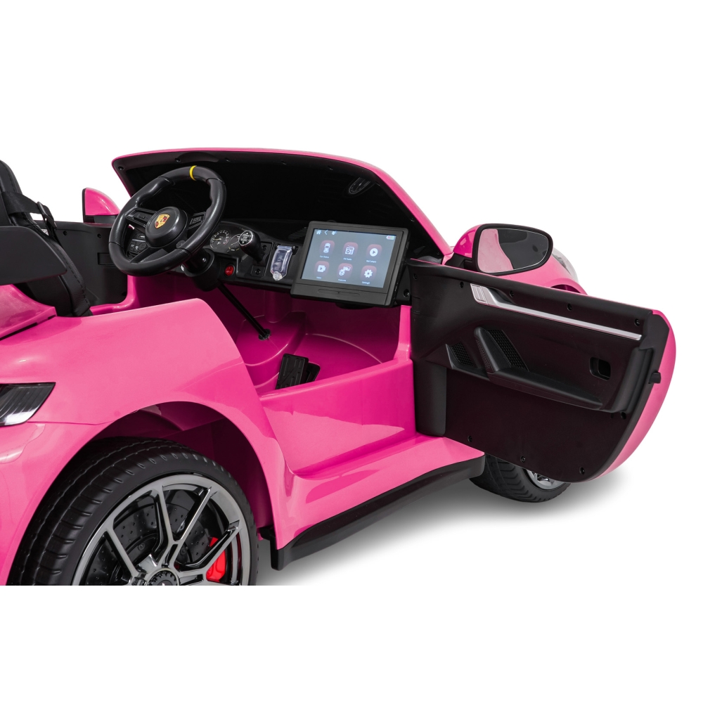 Dvivietis elektromobilis Porsche 911 GT3 STRONG MP4, Pink-Elektromobiliai vaikams, Mašinos-e-vaikas