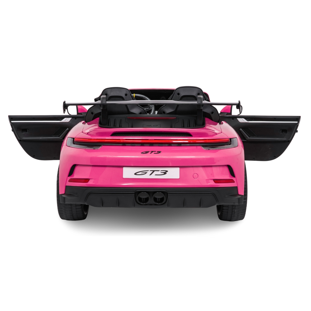 Dvivietis elektromobilis Porsche 911 GT3 STRONG MP4, Pink-Elektromobiliai vaikams, Mašinos-e-vaikas