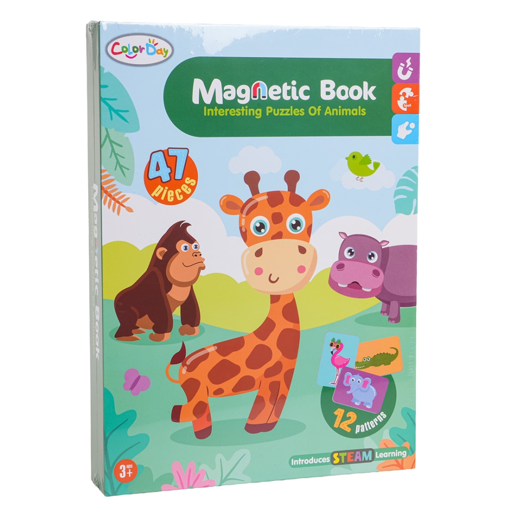 Magnetinė gyvūnėlių knygelė-Žaislai, Dėlionės, Magnetinės dėlionės-e-vaikas