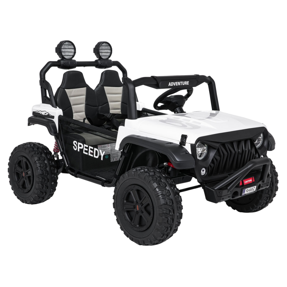 Elektromobilis PASSION 4x4, White-Elektromobiliai vaikams, Visureigiai-e-vaikas