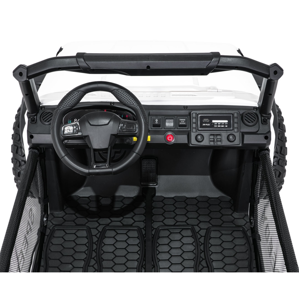 Elektromobilis PASSION 4x4, White-Elektromobiliai vaikams, Visureigiai-e-vaikas