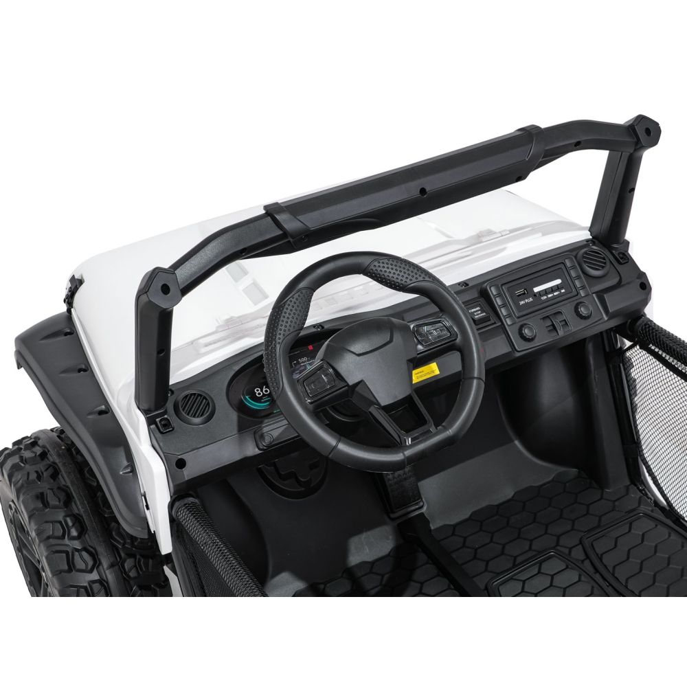 Elektromobilis PASSION 4x4, White-Elektromobiliai vaikams, Visureigiai-e-vaikas