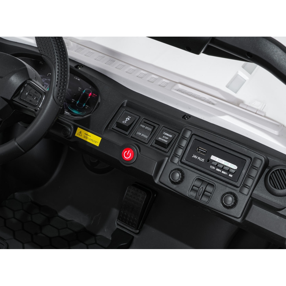 Elektromobilis PASSION 4x4, White-Elektromobiliai vaikams, Visureigiai-e-vaikas