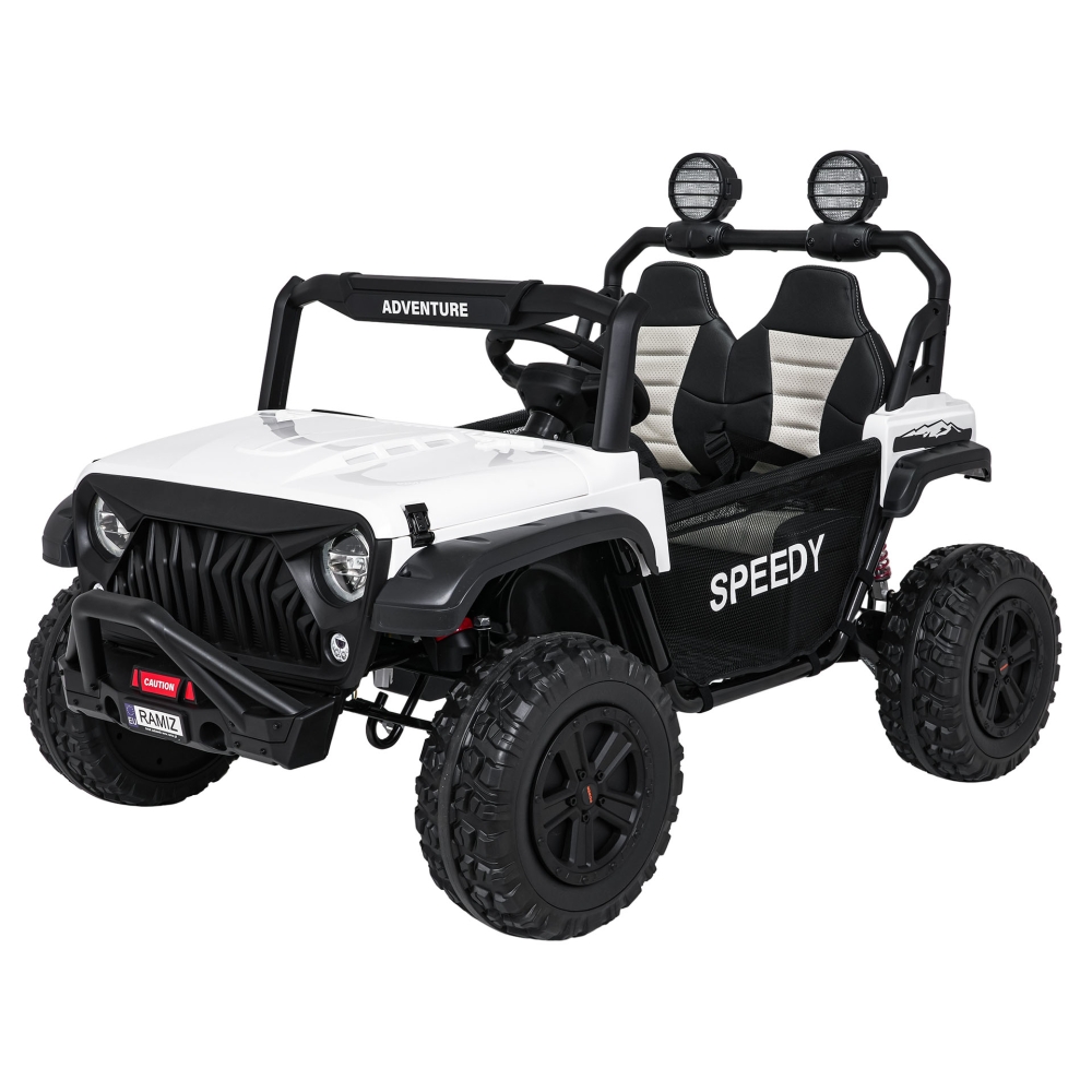 Elektromobilis PASSION 4x4, White-Elektromobiliai vaikams, Visureigiai-e-vaikas