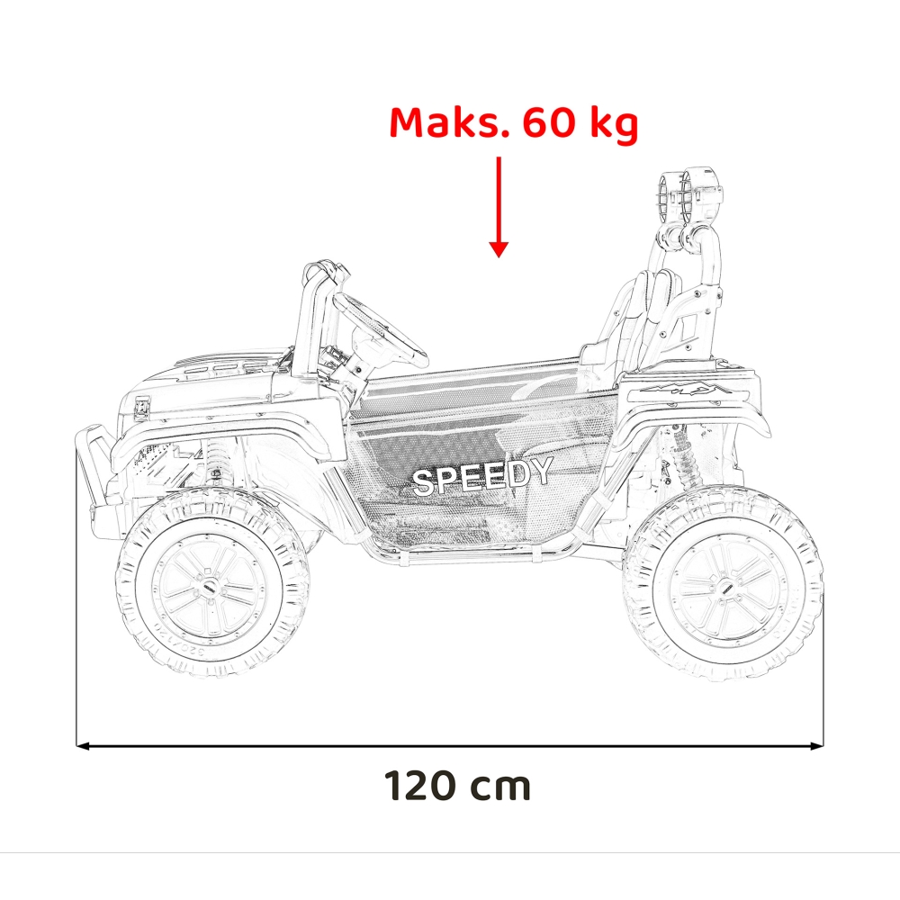 Elektromobilis PASSION 4x4, Red-Elektromobiliai vaikams, Visureigiai-e-vaikas