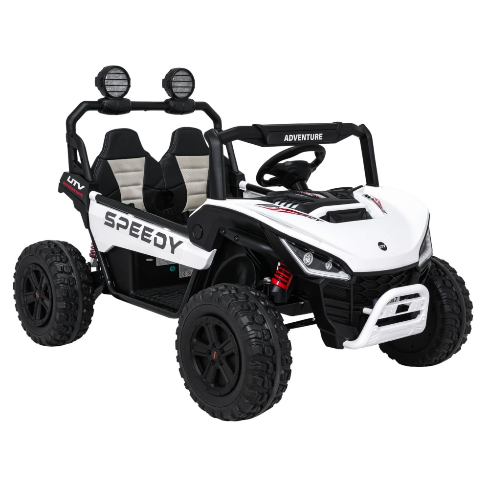 Elektrinis Buggy SPEEDY 4x4, White-Elektromobiliai vaikams, Keturračiai ir bagiai-e-vaikas