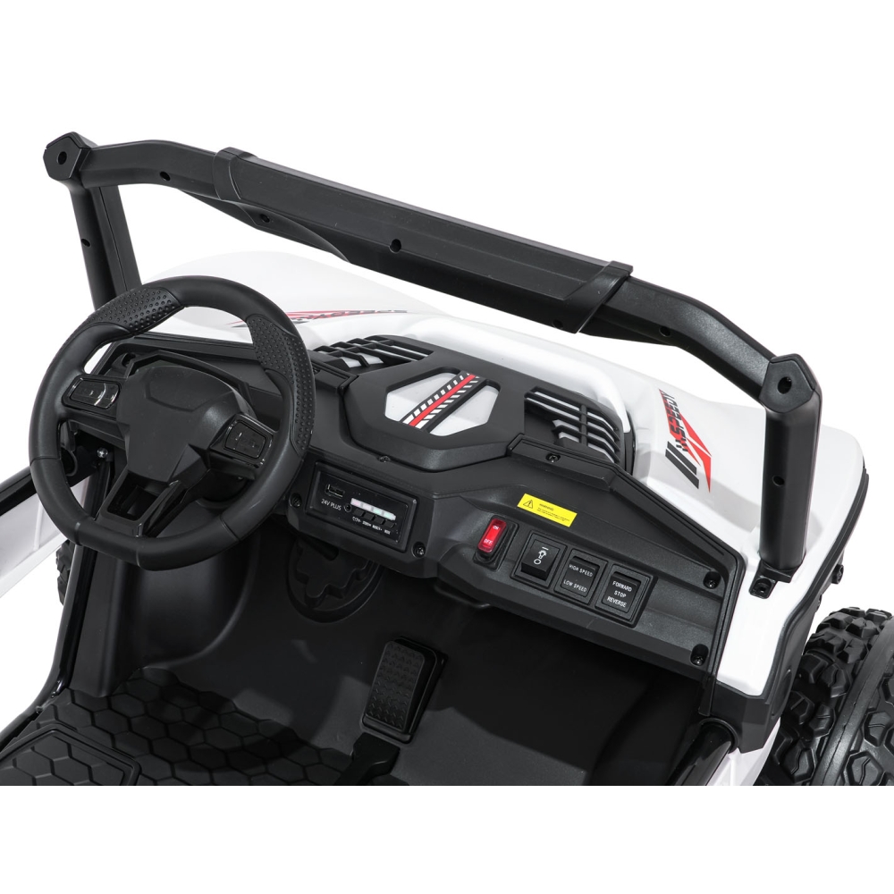 Elektrinis Buggy SPEEDY 4x4, White-Elektromobiliai vaikams, Keturračiai ir bagiai-e-vaikas
