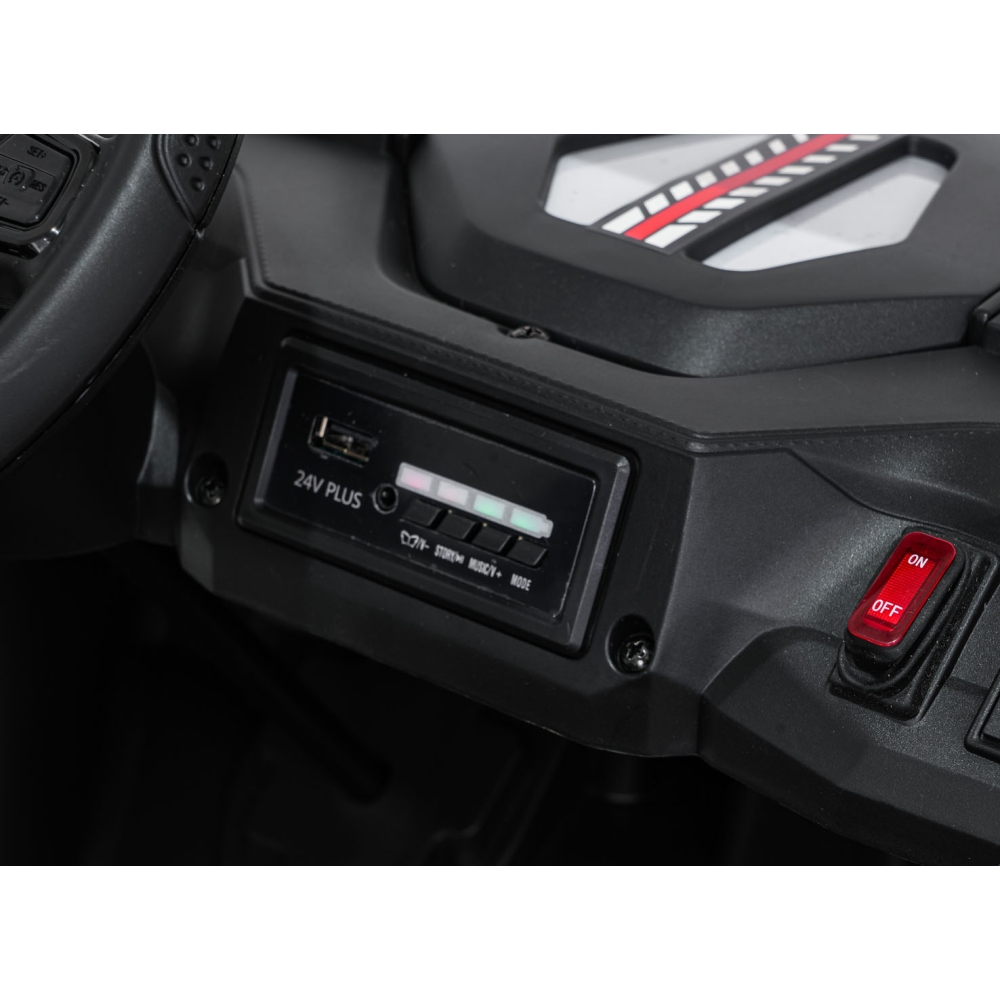 Elektrinis Buggy SPEEDY 4x4, White-Elektromobiliai vaikams, Keturračiai ir bagiai-e-vaikas