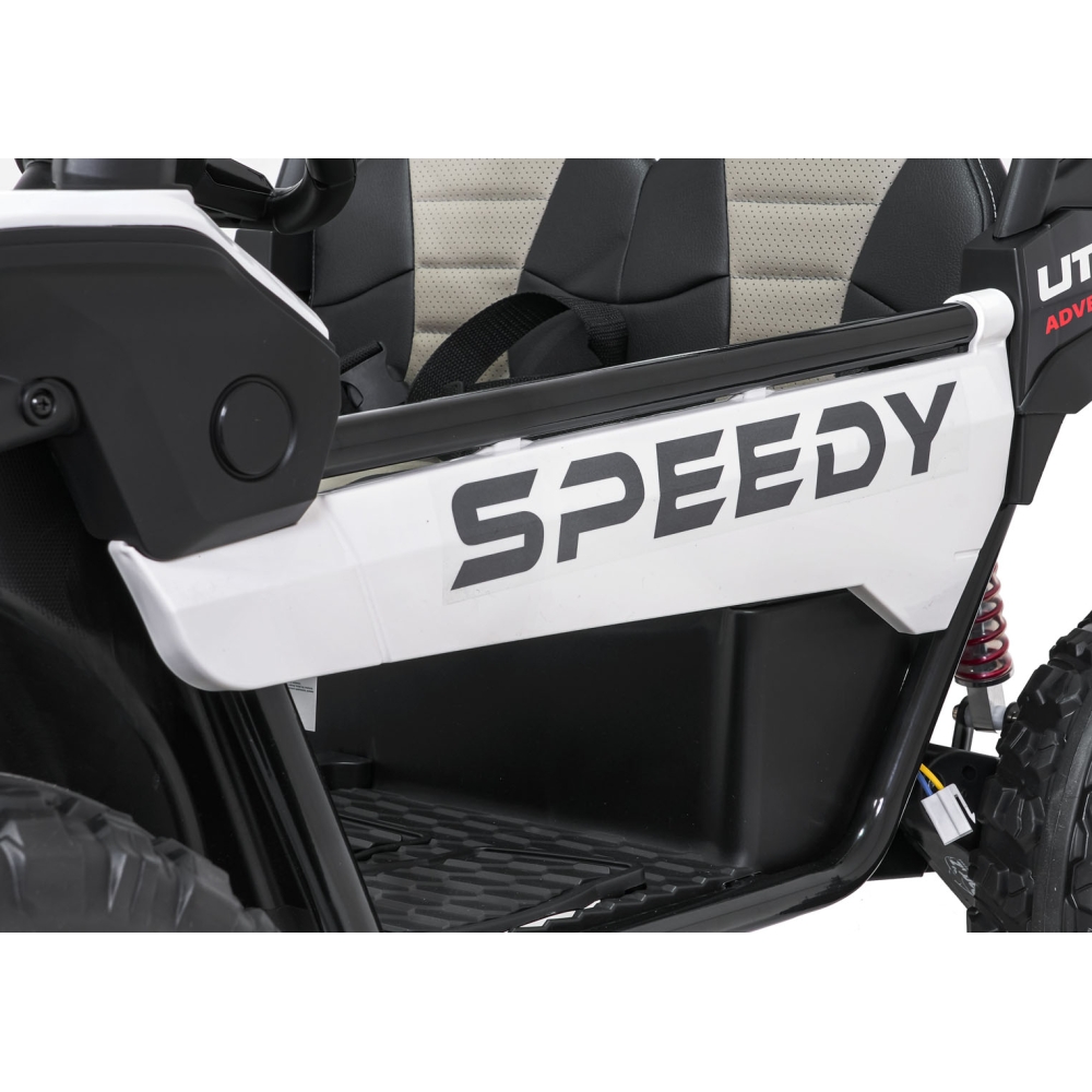 Elektrinis Buggy SPEEDY 4x4, White-Elektromobiliai vaikams, Keturračiai ir bagiai-e-vaikas