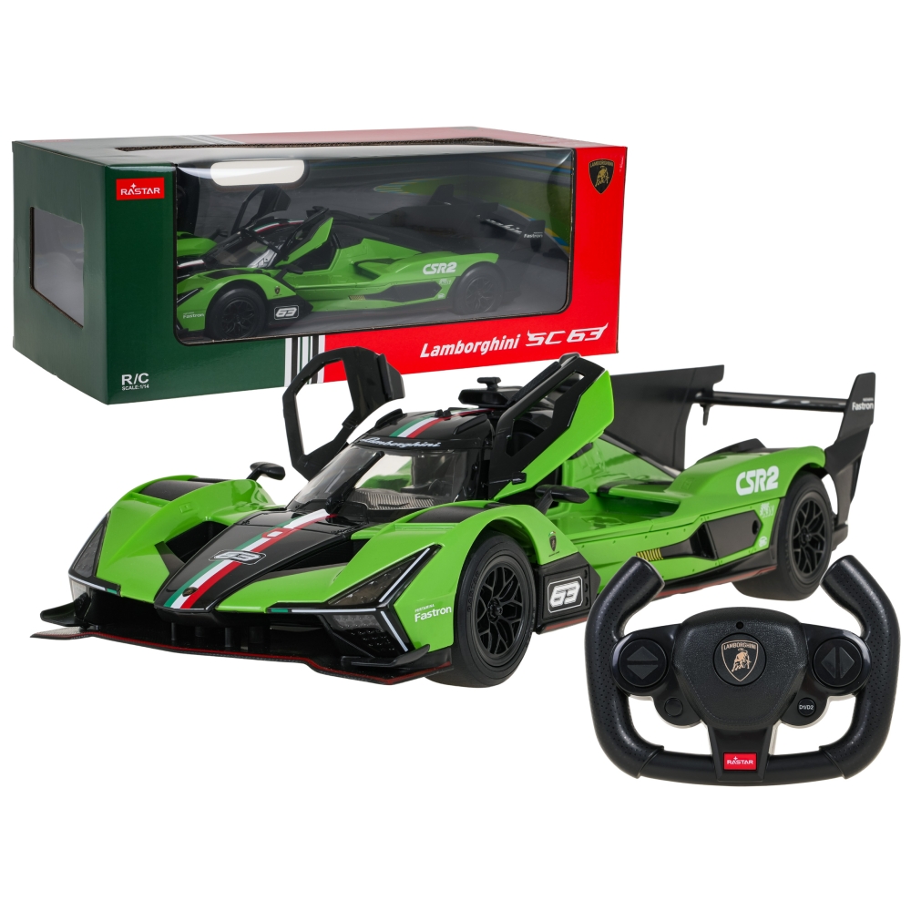 R/C automobilis 1:14 Lamborghini SC63 Green RASTAR