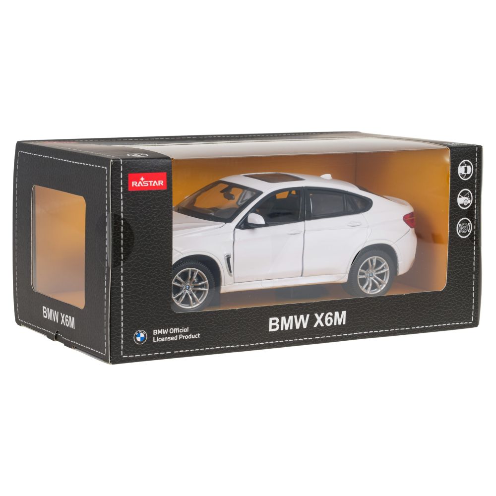 Autko Metalowe 1:24 BMW X6M Białe RASTAR