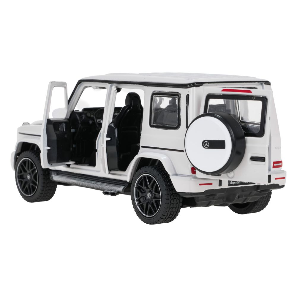Autko Metalowe 1/32 Mercedes-Benz AMG G63 z Dźwiękiem Białe RASTAR