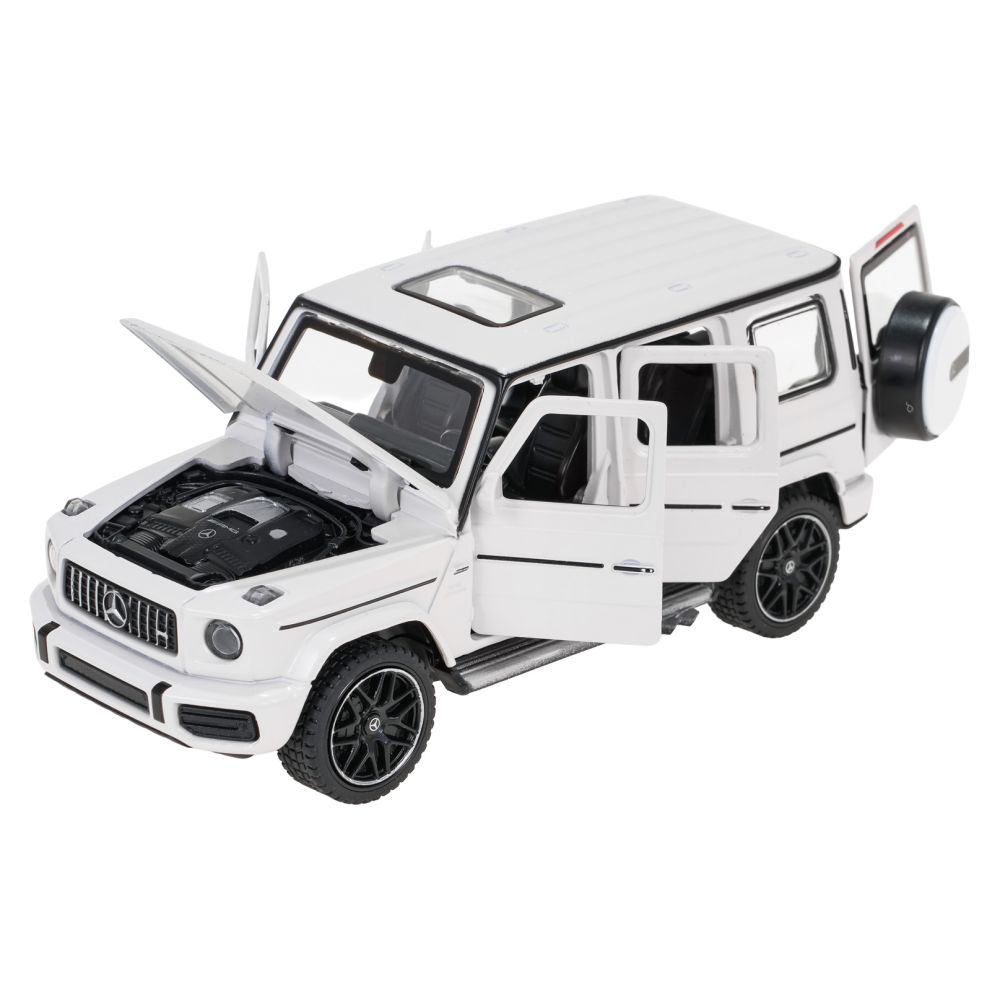 Autko Metalowe 1/32 Mercedes-Benz AMG G63 z Dźwiękiem Białe RASTAR
